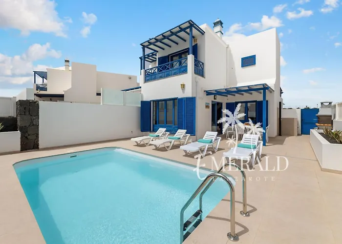 Semesterbostad Casa Papagayo Rocas - Heated Pool & Air Conditioning - Emerald Lanzarote *